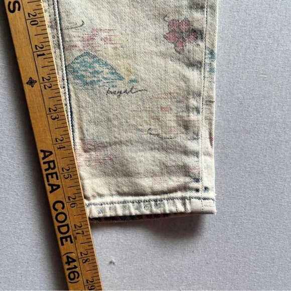 Insight beautiful scenery printed mid rise slim denim Sz 31” - Picture 14 of 14